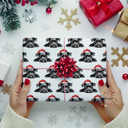 Miniature Schnauzer Christmas Wrapping Paper l Gift Wrap l Dog Xmas Paper