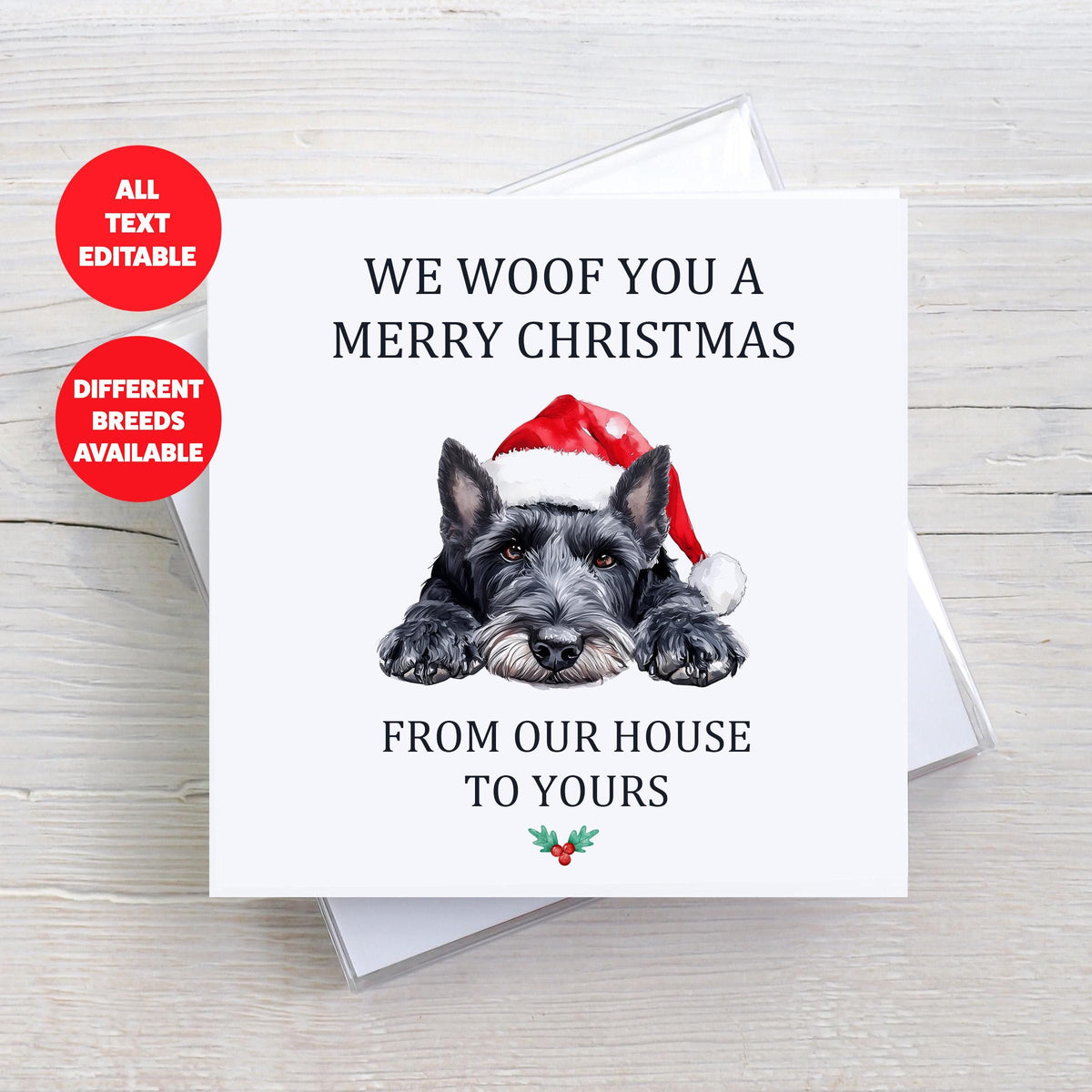 Multipack Personalised Custom Christmas Card