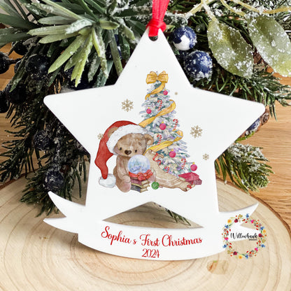 Baby's First Christmas Star Tree Decoration