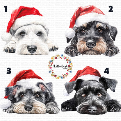 Personalised Miniature Schnauzer Christmas Card