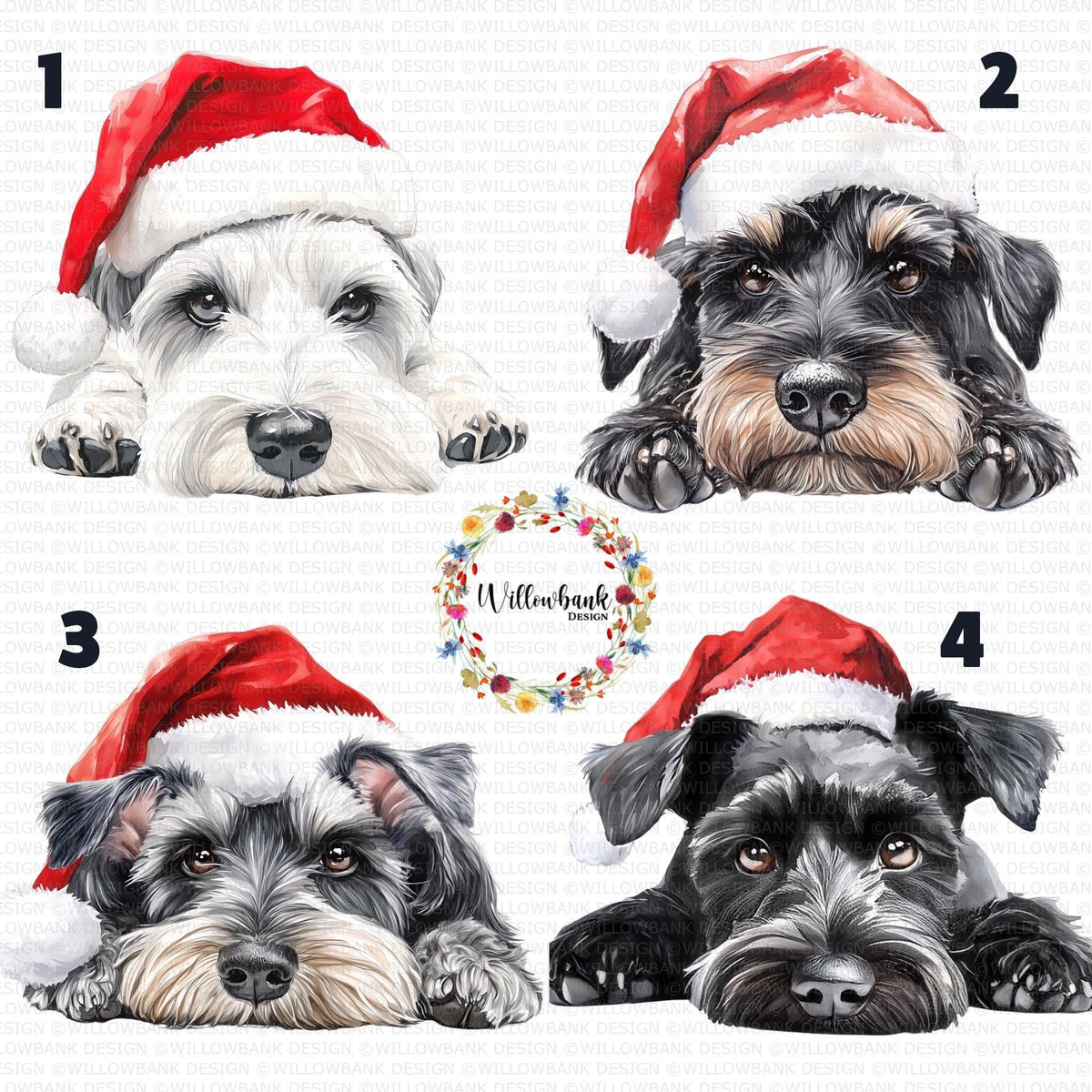 Miniature Schnauzer Christmas Wrapping Paper l Gift Wrap l Dog Xmas Paper l Christmas Bauble l Dog Lover l Dog Mama l White Schnauzer
