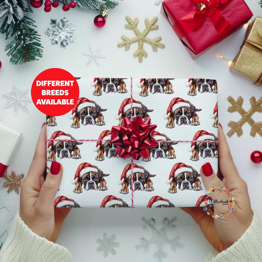 Custom Dog Christmas Wrapping Paper