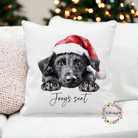Custom Personalised Christmas Dog Cushion