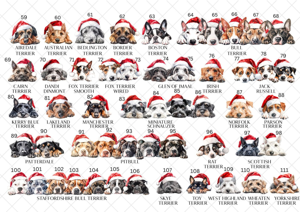 Beagle Christmas Card l Dog Lover Festive Card l Santa Dogs