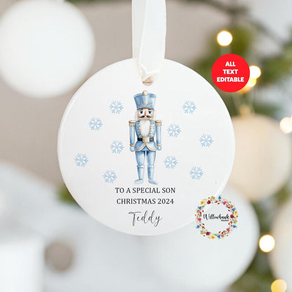 Personalised Christmas Nutcracker Tree Decoration