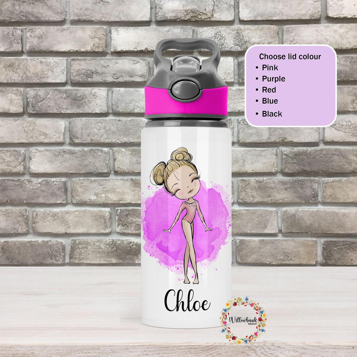 Personalised Gymnastics Water Bottle