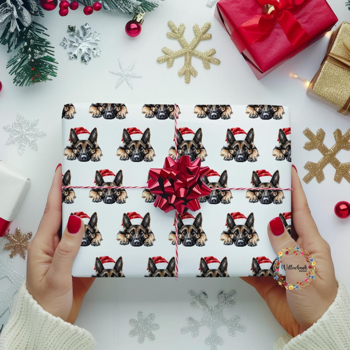 Belgian Malinois Christmas Wrapping Paper l Gift Wrap l Dog Xmas Paper