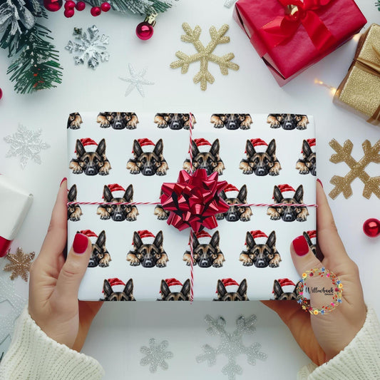 Belgian Malinois Christmas Wrapping Paper l Gift Wrap l Dog Xmas Paper