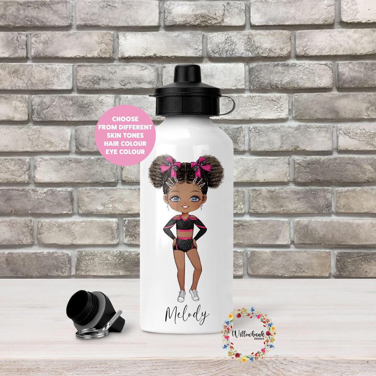 Personalised Cheerleader Water Bottle l Dance Drinks Bottle l Handled Drink Bottles