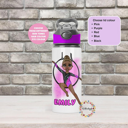 Personalised Gymnastics Water Bottle l Gymnast Drinkware l Schoo