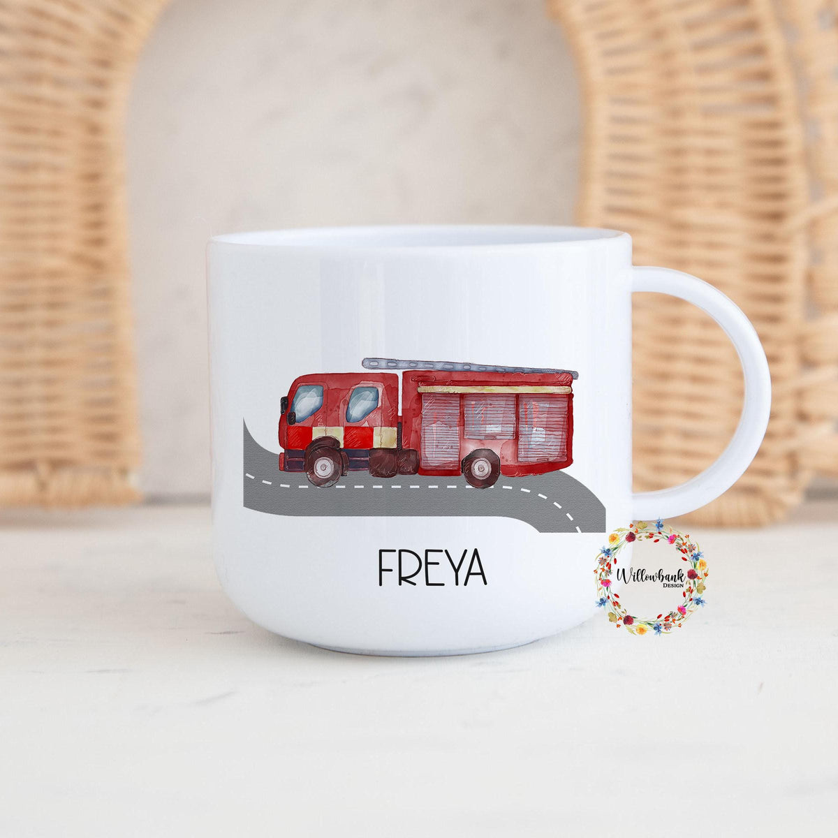 Children's Emergency Services Personalised Kids Unbreakable 6oz Mug l Gift For Child l Ambulance l Police Car l Fire Engine