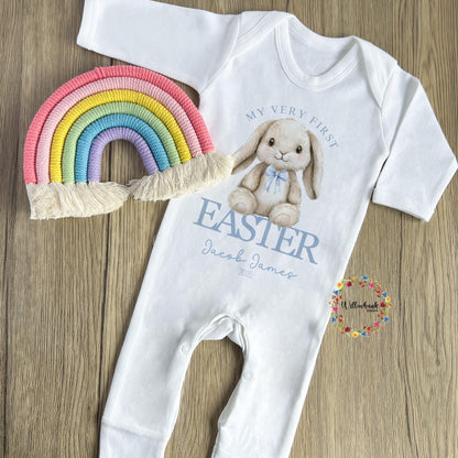 Personalised My First Easter Baby Grow l Bunny Rabbit l 1st Easter l Happy Easter l First Easter Outfit
