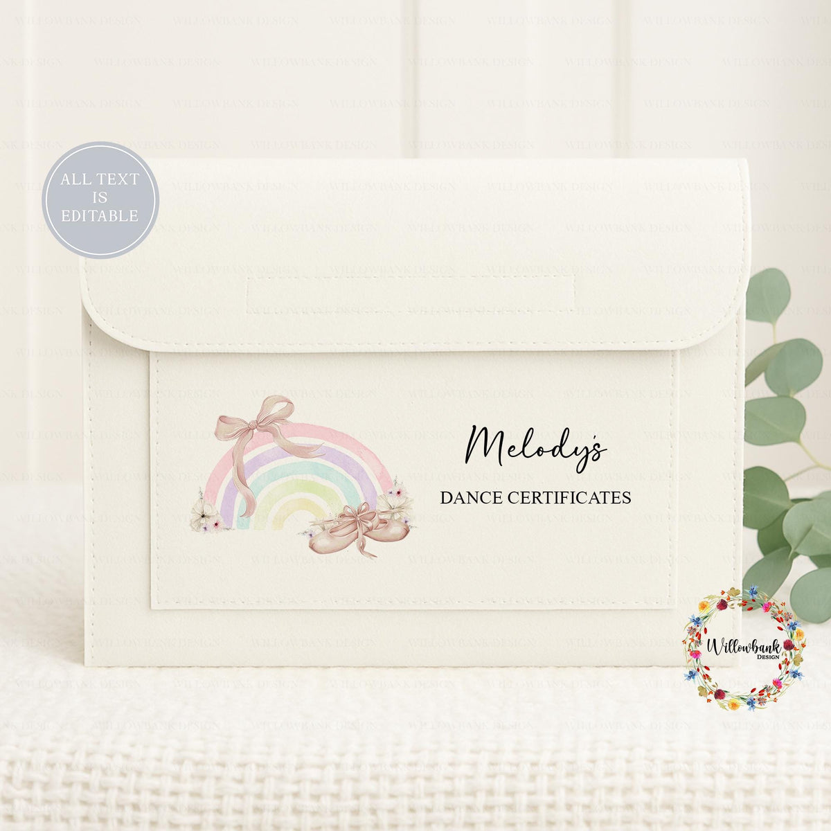 Personalised Ballet Certificate Document Holder l Dance Certificate Holder l Ballerina Rainbow l Ballet Shoes