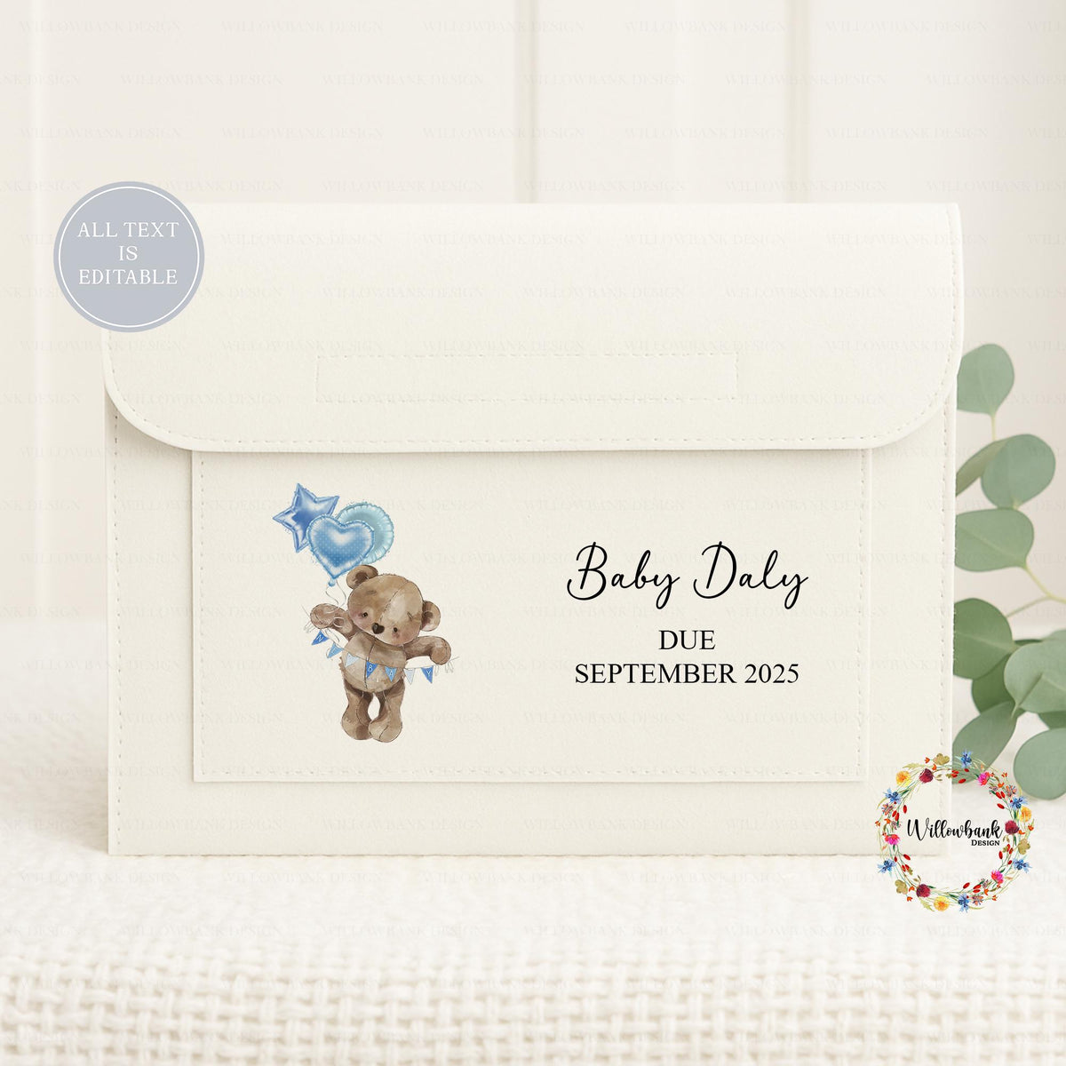 Personalised Baby Maternity Notes Folder l Pregnancy Documents Holder l New Mum Gift