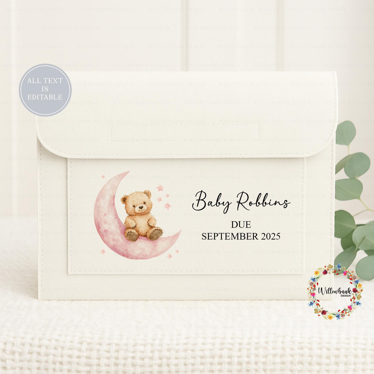 Personalised Baby Maternity Notes Folder l Pregnancy Documents Holder l New Mum Gift
