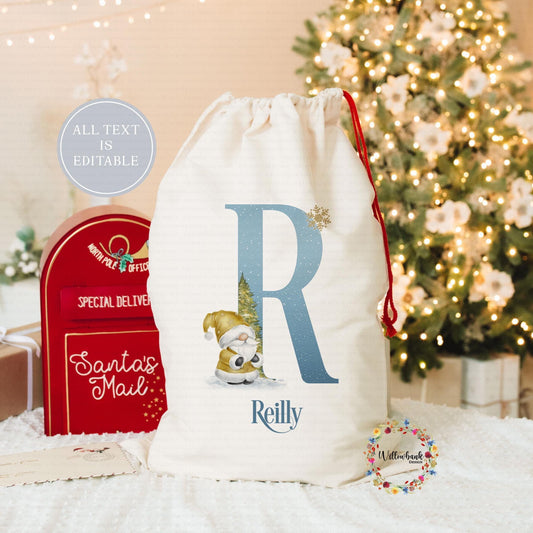 Personalised Christmas Gonk Sack l Personalised Christmas Sack l Xmas Sack l Christmas Eve l Christmas Gnome
