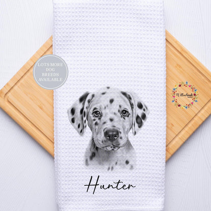 Personalised Dog Tea Towel l Different Breeds Available l Teatowel l Dog Towel l Kitchen Towel l Pet Gift l Labrador l Dalmation l Spaniel